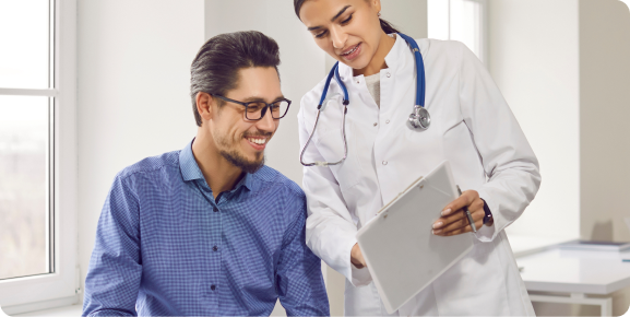 Dialogue between a doctor and a patient