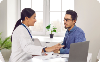 Dialogue between a doctor and a patient