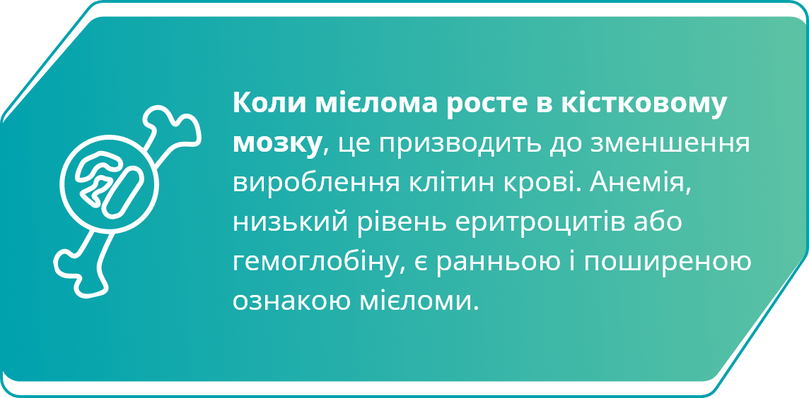  мієлома росте в кістковому мозку